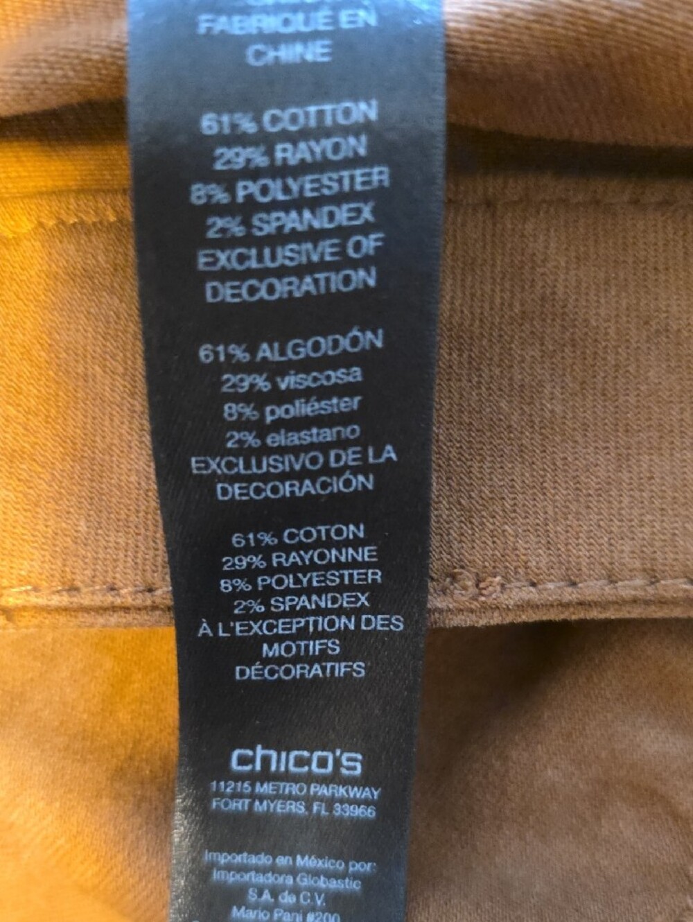 Chico's So Slimming Girlfriend Ankle Women's Straight Leg Jeans in Warm Brown - Picture 3 of 10